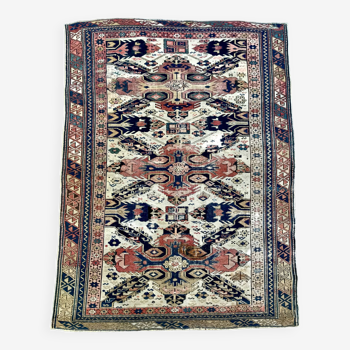 Tapis XIXeme, Nord Azerbaijanais (Zeykhur), laine, noué main, pigmentation naturelle, rare