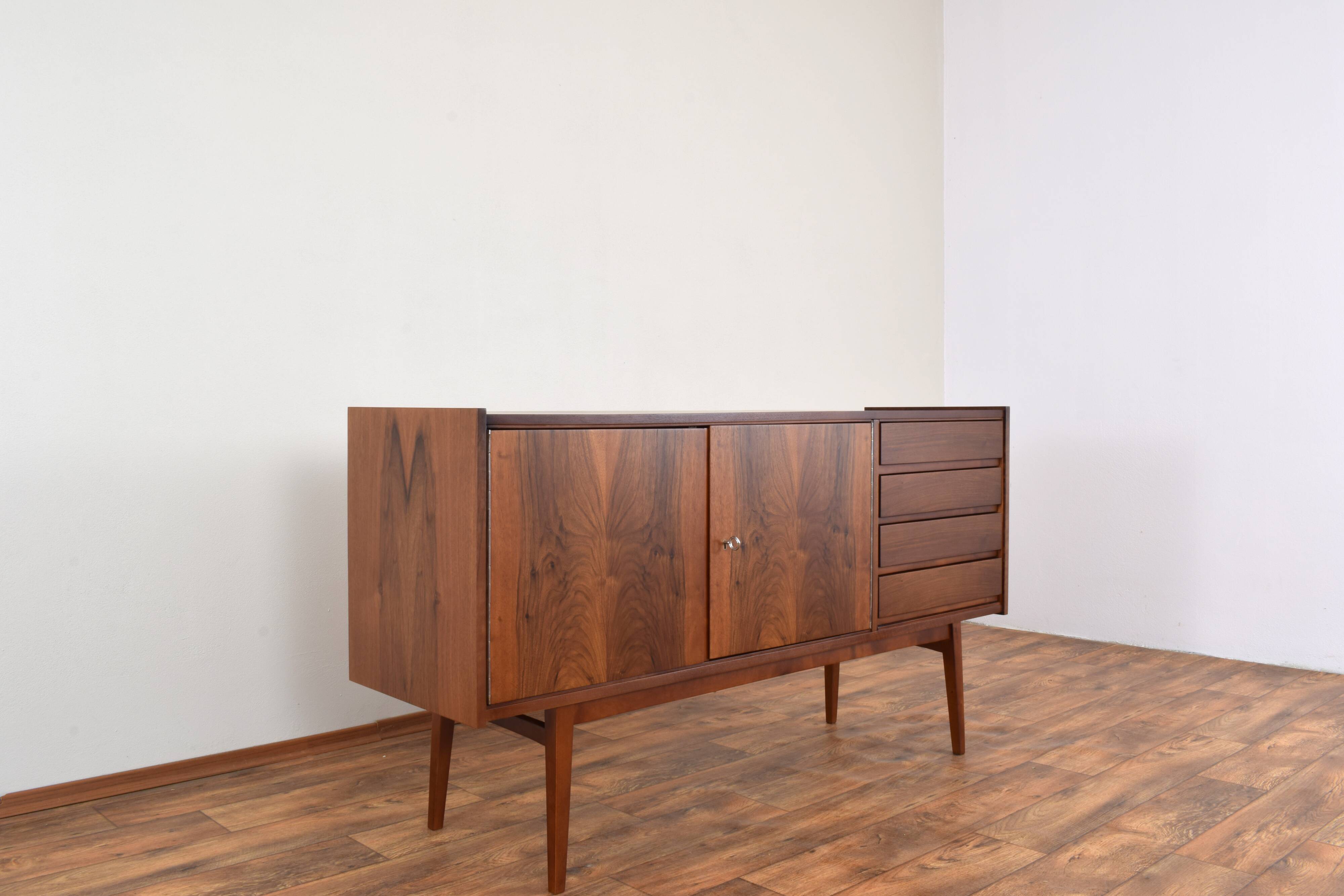 Mid-Century Walnut Sideboard by S. Albrecht, 1960s.