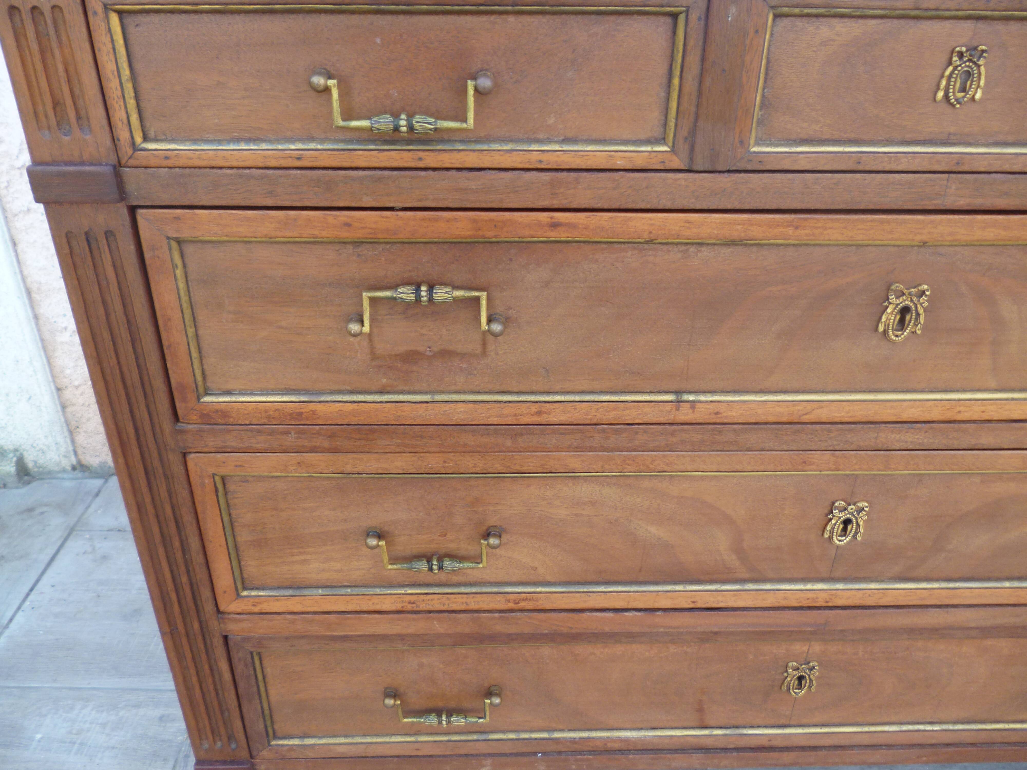 Louis XVI style mahogany dresser