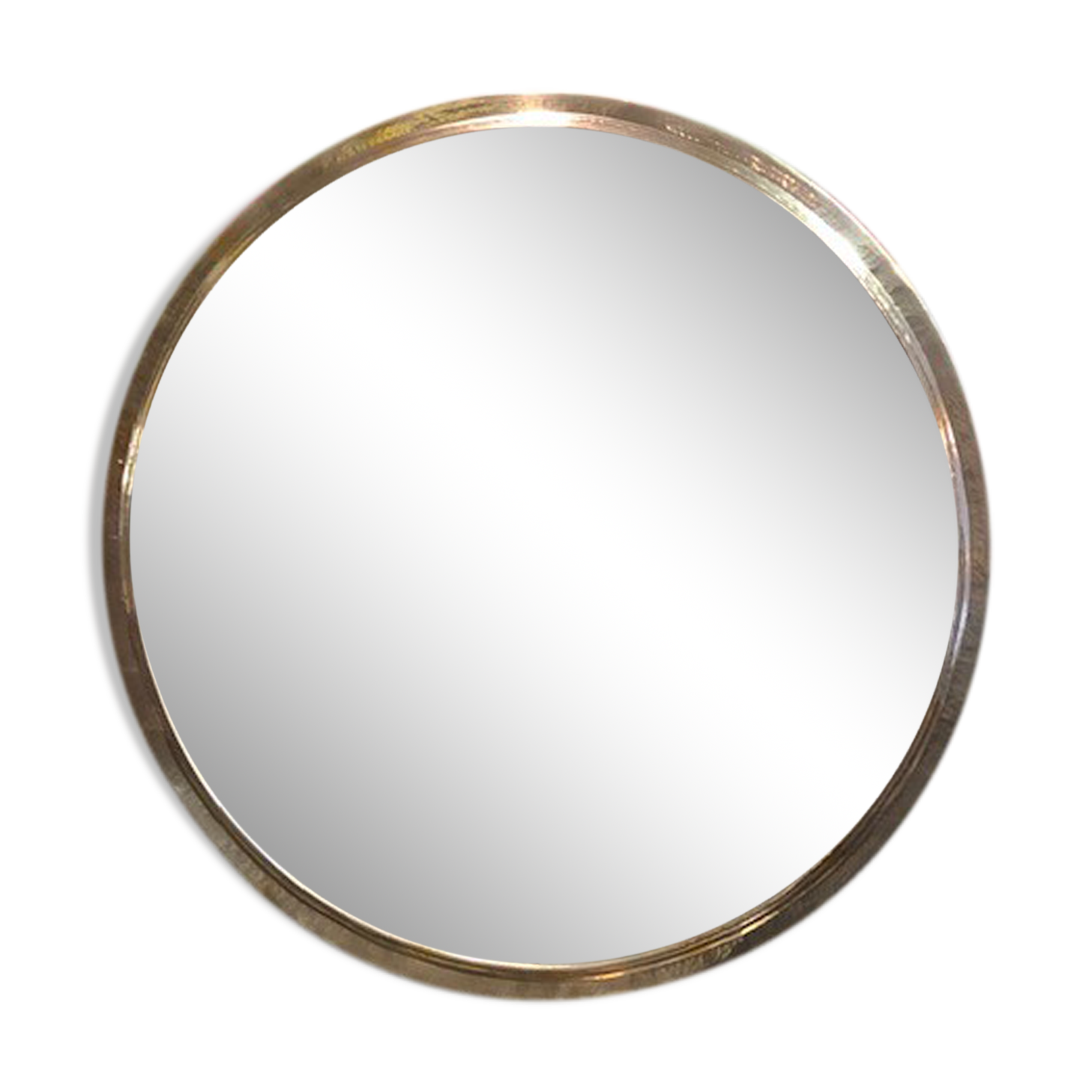 Miroir rond metal martelé 80cm