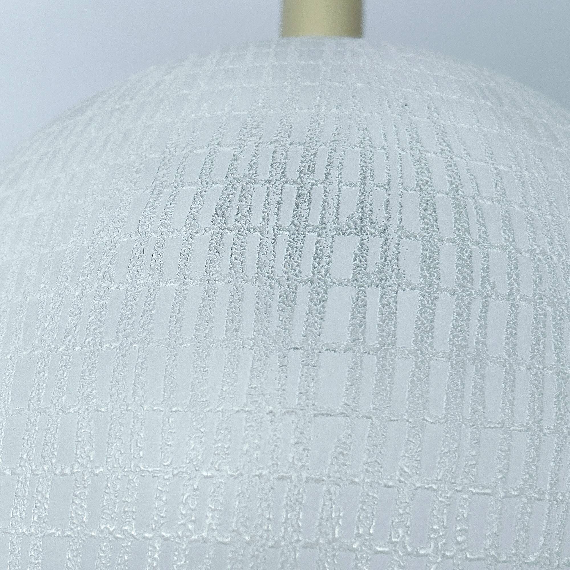 Large vintage glass ball pendant light, 60s