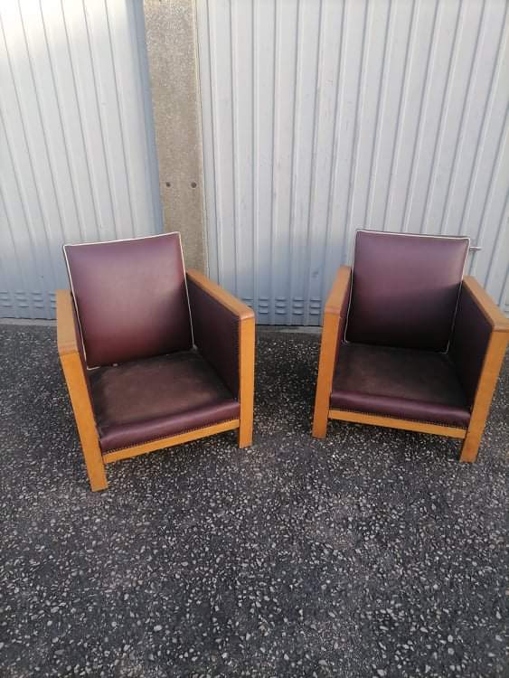 Paire de 2 fauteuil art deco