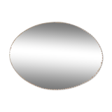 Oval beveled mirror patinated art deco 35x50cm