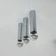 Set of 3 minimalist chrome tube ceiling / wall lamps, 1970s