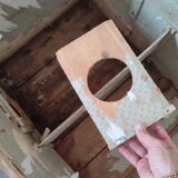 Grande malle en bois bombée