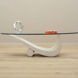 Table basse en verre, design italien, années 70, production : Italie