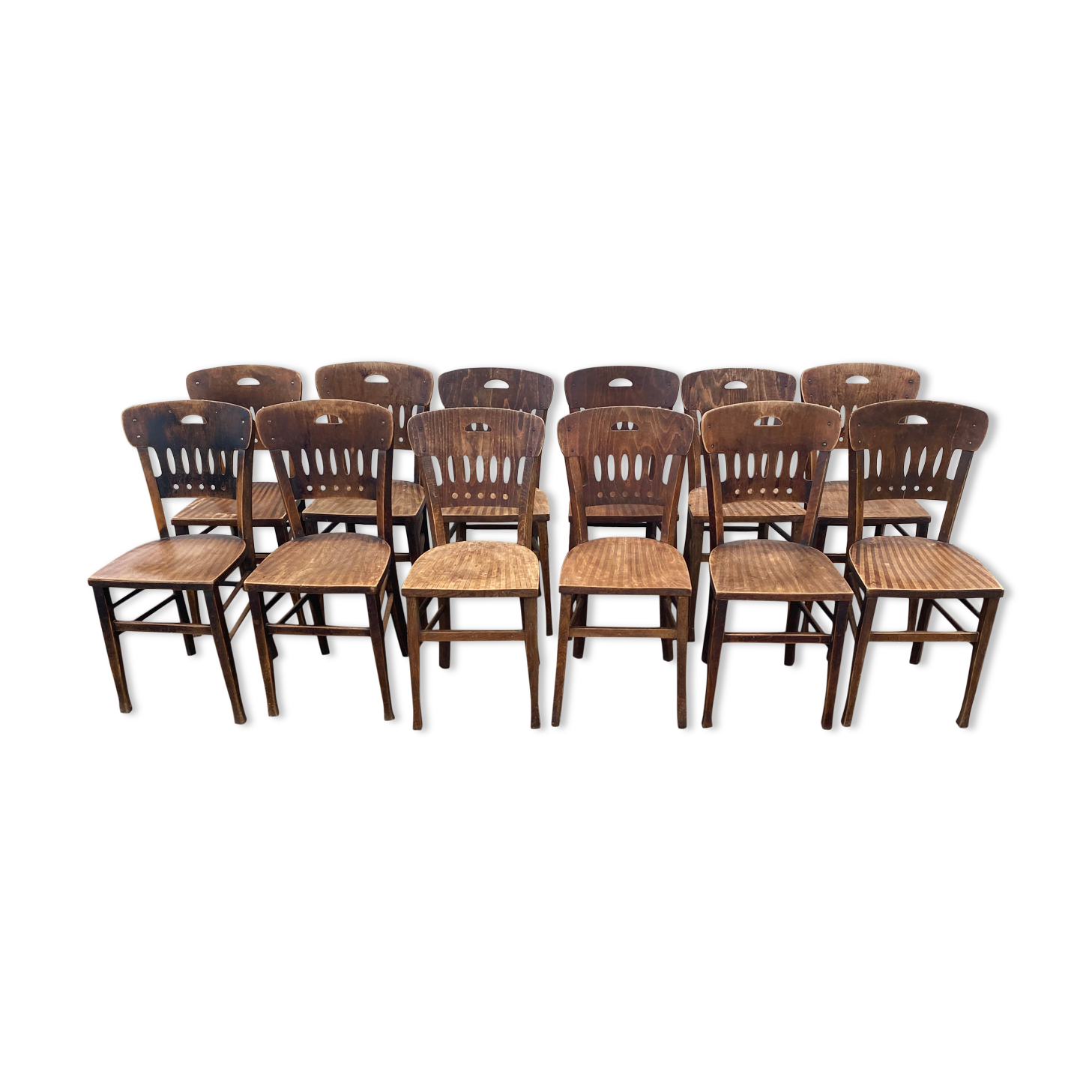Set de 12 chaises bistrot luterma 1920