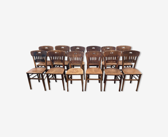 Set de 12 chaises bistrot luterma 1920
