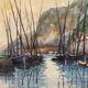 Old painting, marine, signed xx century