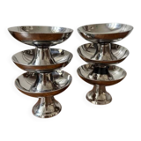 Set of 6 stainless steel bowls