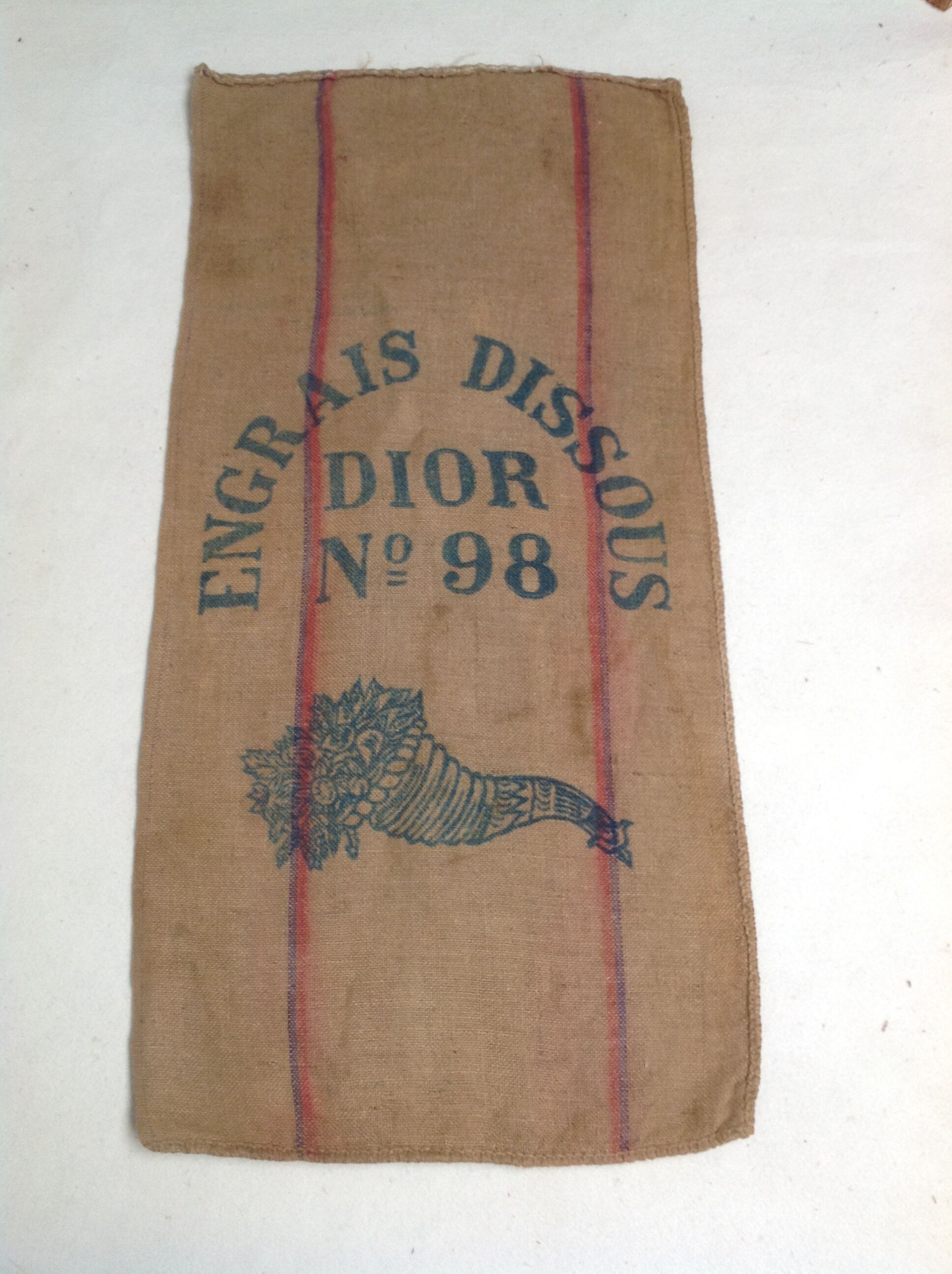 Dior burlap bag