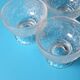 Set of 4 Vintage Pressed Glass Dessert Bowls Cibulak by Pavel Panek / 1977