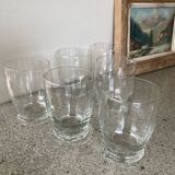 6 verres anciens à facettes