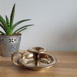 Brass cellar rat candle holder