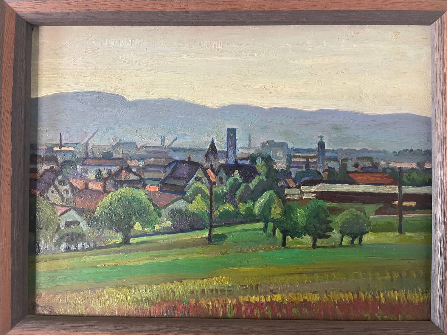 Swiss landscape painting 1950