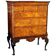 George II Burl Walnut and Marquetry Hightboard, 1890s