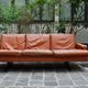 Scandinavian leather and Rosewood sofa Fredrik Kayser 1965, 3 seater