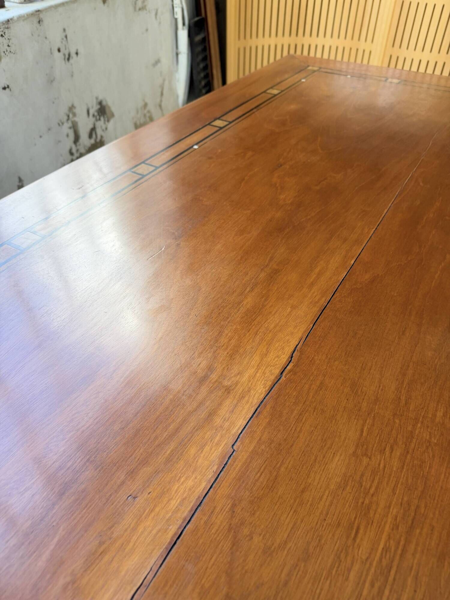 Double-sided walnut counter desk 1900