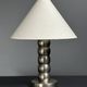 Midcentury nickel plated modernist space age bubbly table lamp, 1970s
