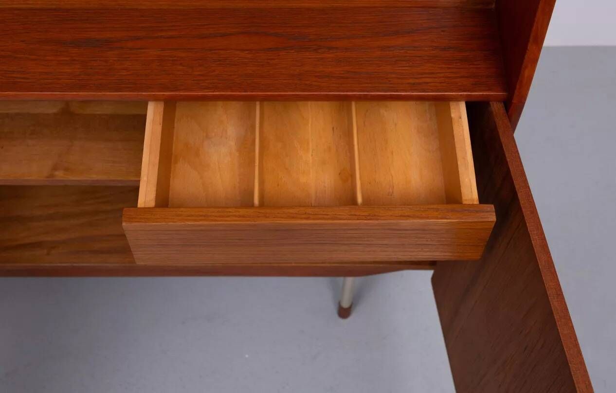 Meuble et bureau/bar en teck danois, par Arne Vodder, années 1960