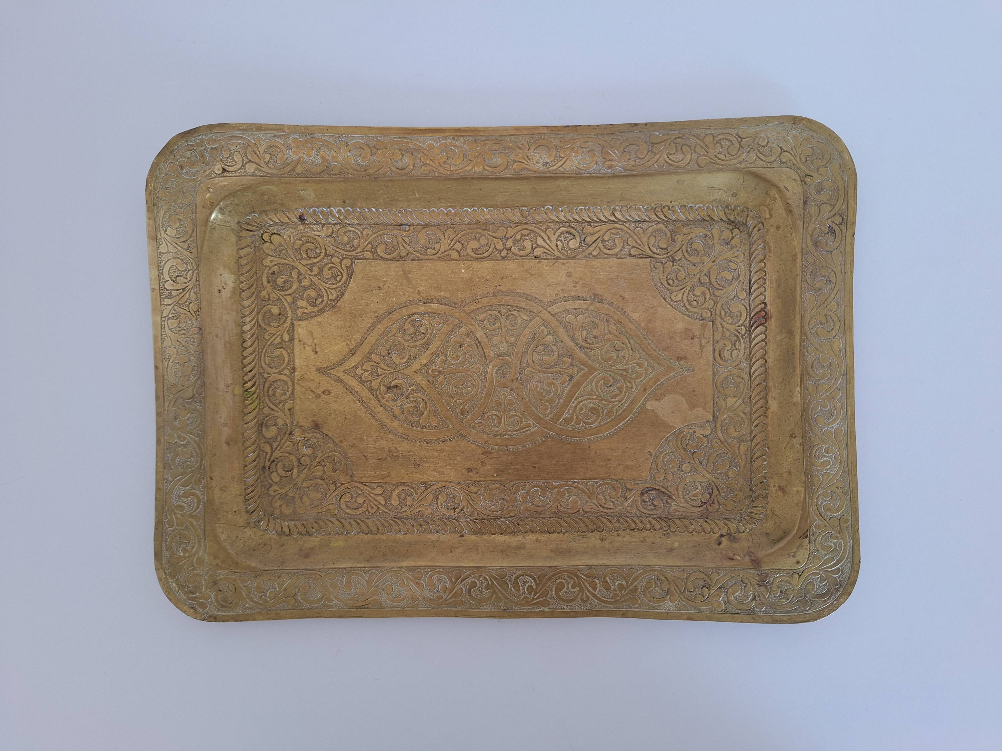 Vintage brass tray