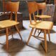 Set of 5 all-wood chairs published by Ton 1960
