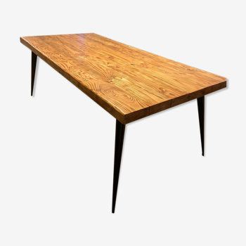 Tolix wood table