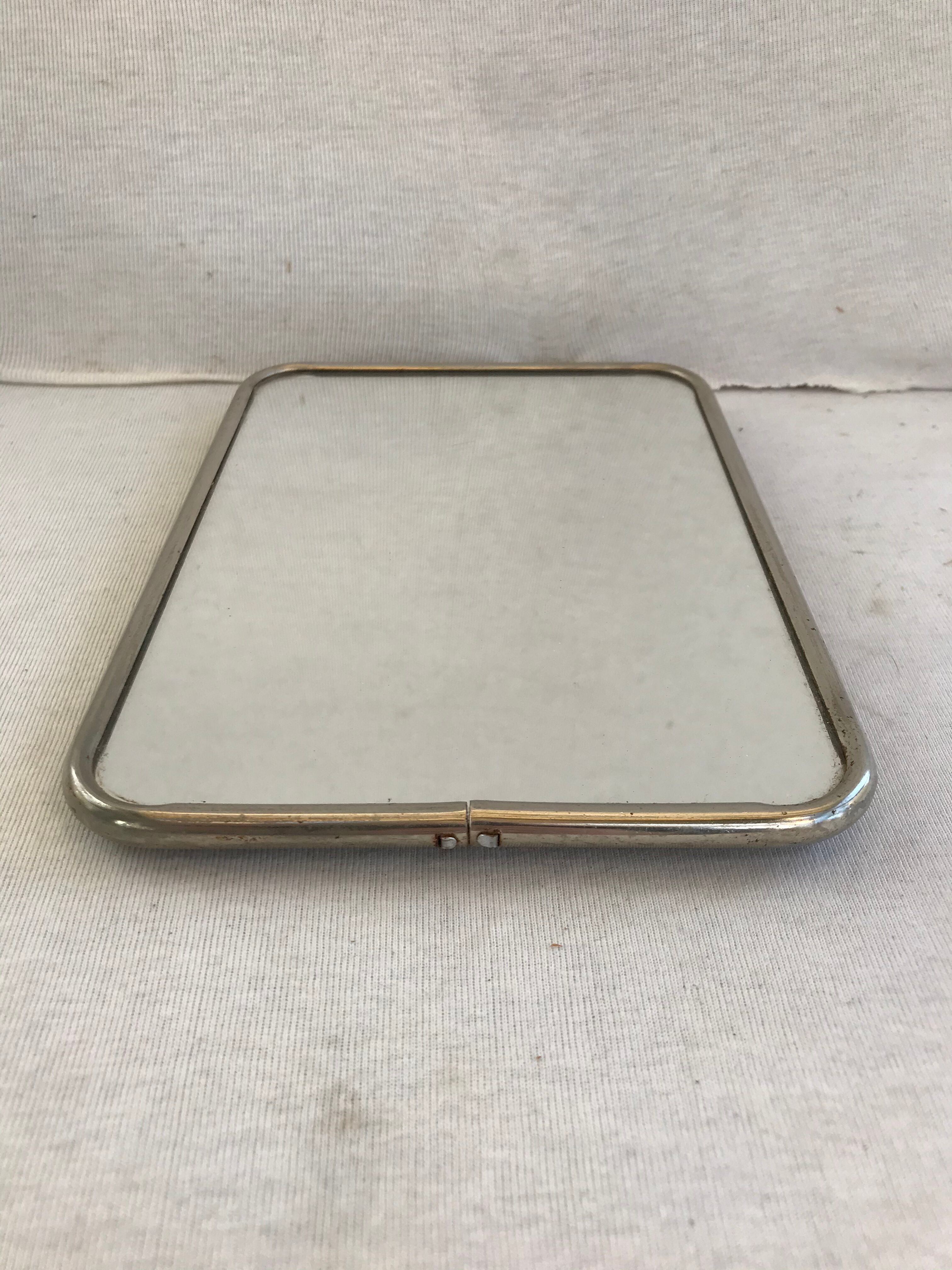 Former mirror barbier contour alu - vintage decoration tripod