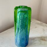 Vase vintage scandinave bleu et vert de Benny Motzfeldt pour Randsfjord