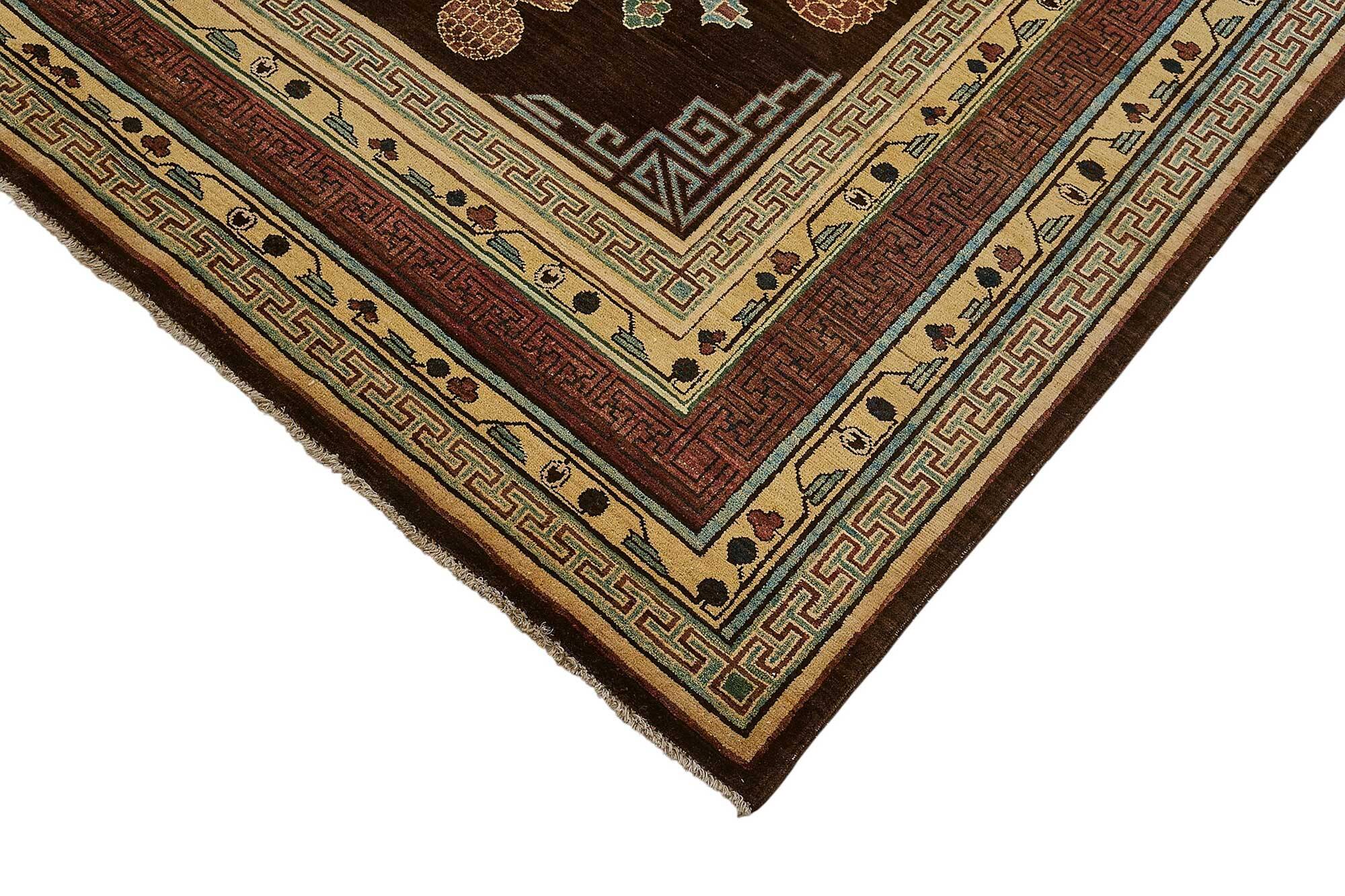 Turkish Handknotted Wool Oushak Rug 219 cm x 303 cm