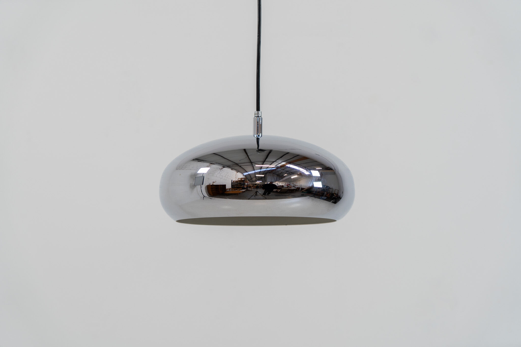 Chrome pendant by Richard Carruthers for Ateljé Lyktan