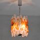 Murano Chandelier Amber and Clear Lava Mazzega Italian Mid Century 60s