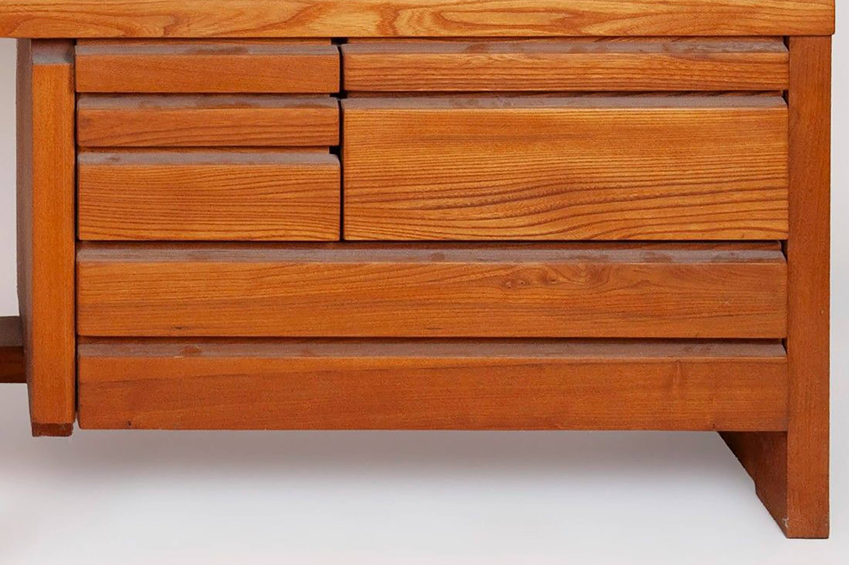 Pierre chapo, coiffeuse, tabouret et pouf 1989
