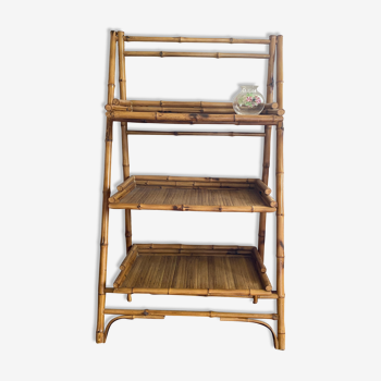 Bamboo folding shelf