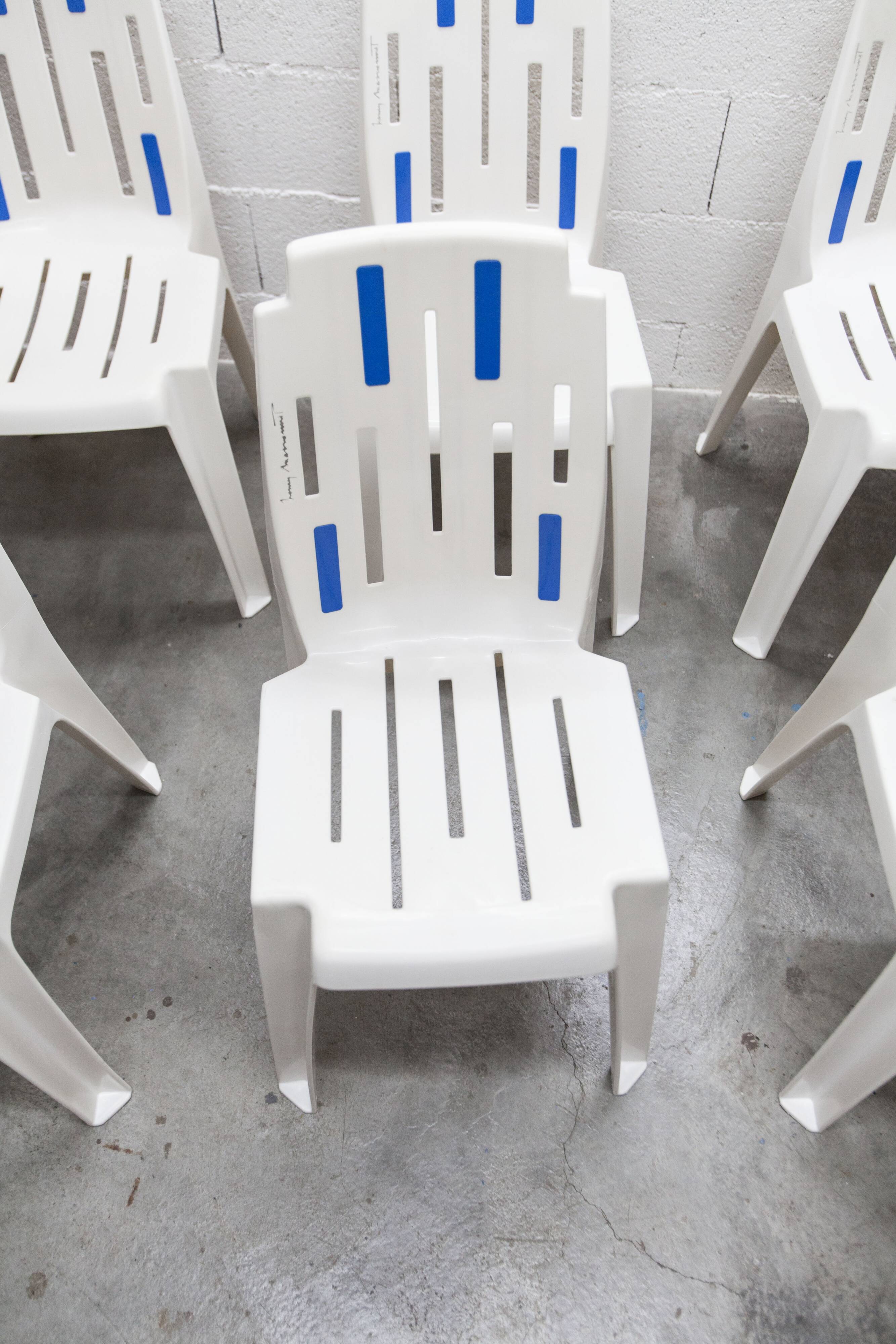6 Mambo design chairs by Pierre Paulin, Henry Massonet line, by Stamp 1990.