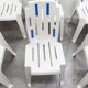 6 Mambo design chairs by Pierre Paulin, Henry Massonet line, by Stamp 1990.