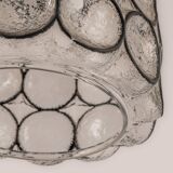 Iron and clear glass pendant by limburg, germany, 1960s.