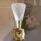 Pair of vintage brass and acrylate wall lights