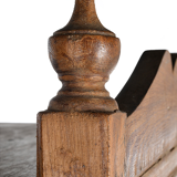 Antique teak showcase with mirror