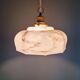 Art Deco pendant light in pink marbled opaline, Scailmont, 1920-30