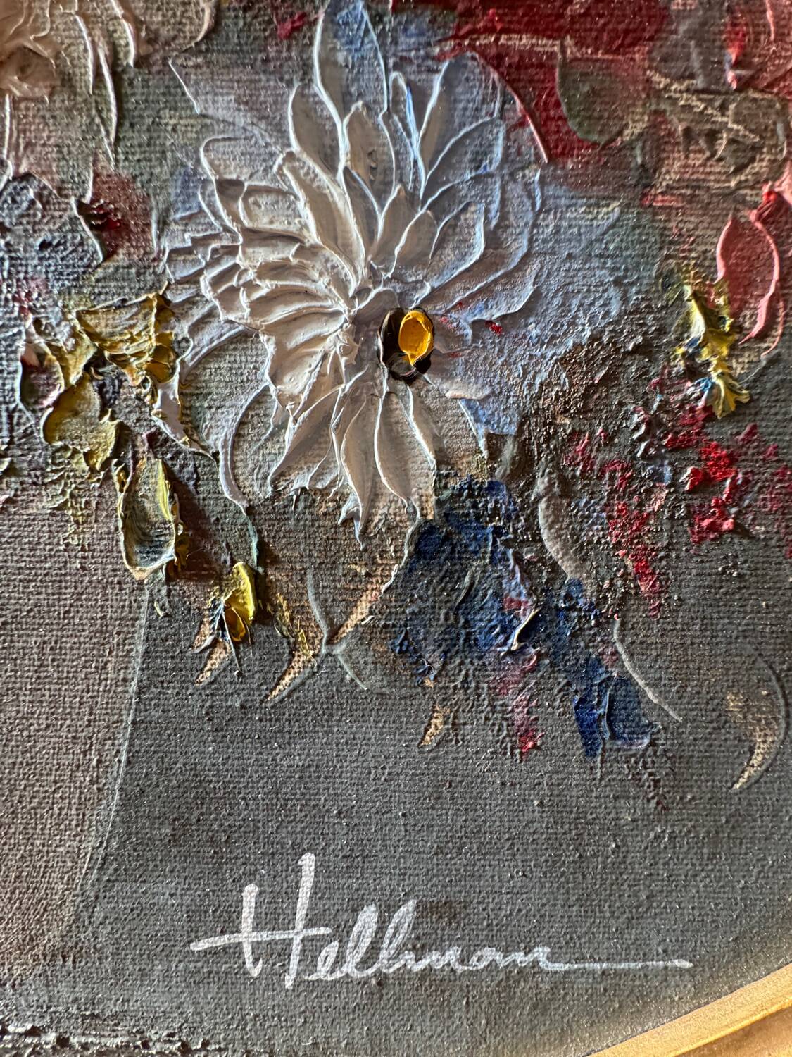 Still life with dahlias signed early 20th century