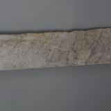 Old fireplace in white marble veined Louis XVI