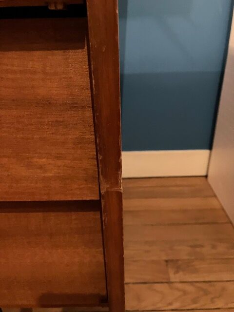 Vintage desk 60s wood and metal