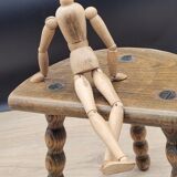 Stool tripod feet balls patina