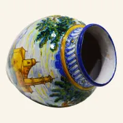 Large antique ceramic pot from Talavera, hand-painted.