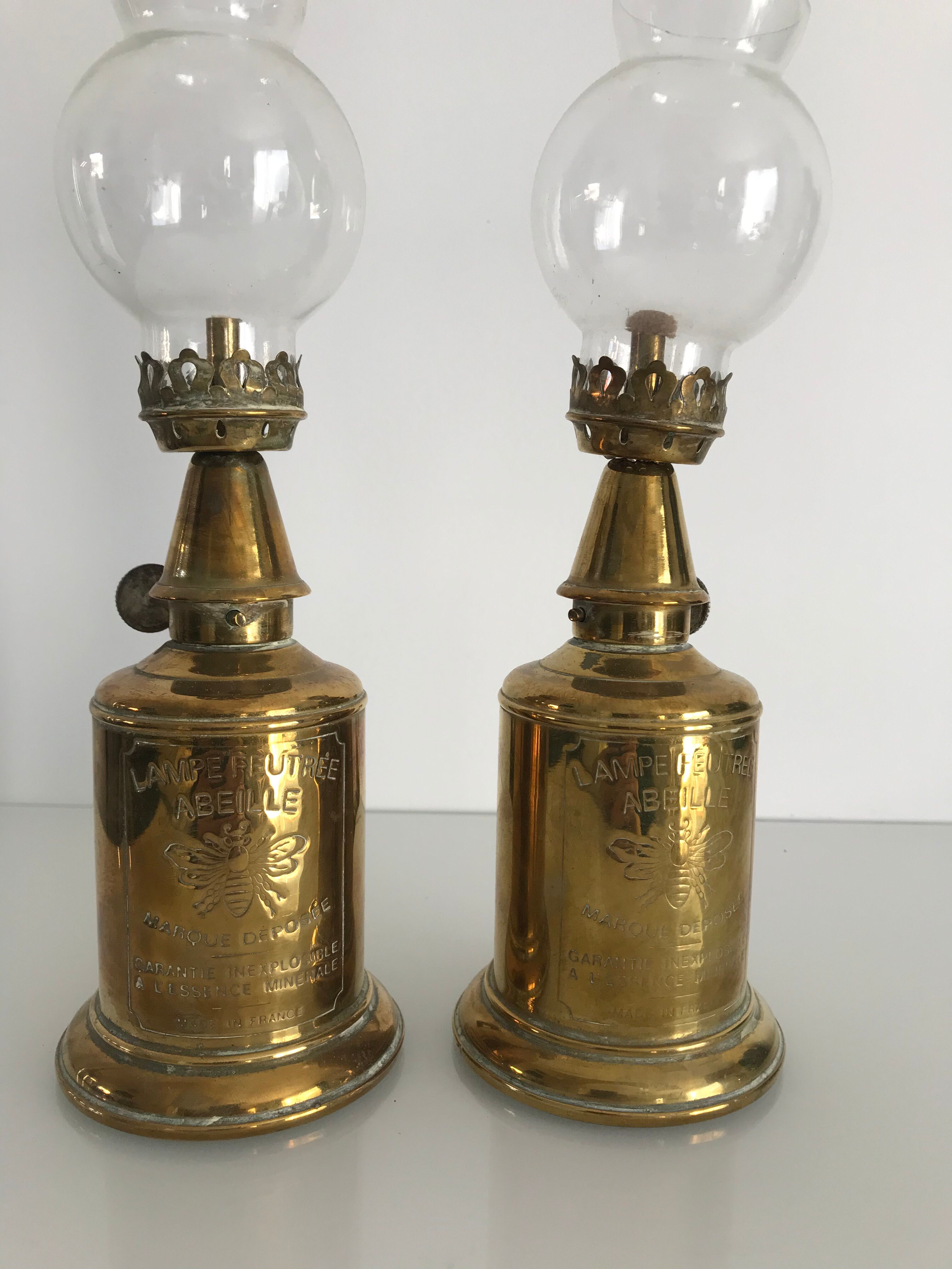 Lampe feutrée abeille laiton lot