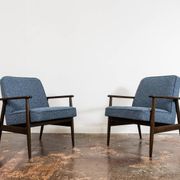 Paire de fauteuils bleus vintage GFM 300-192, 1960