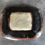 Vide-poche modernist bowl in glazed porcelain stoneware