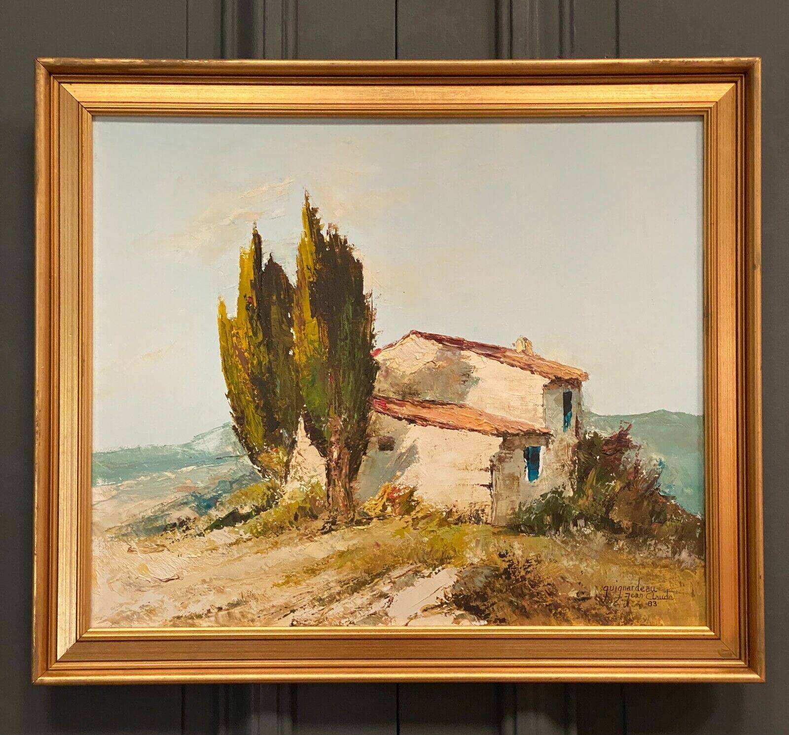 Oil on canvas by Jean-Claude Guignardeau landscape of Provence
