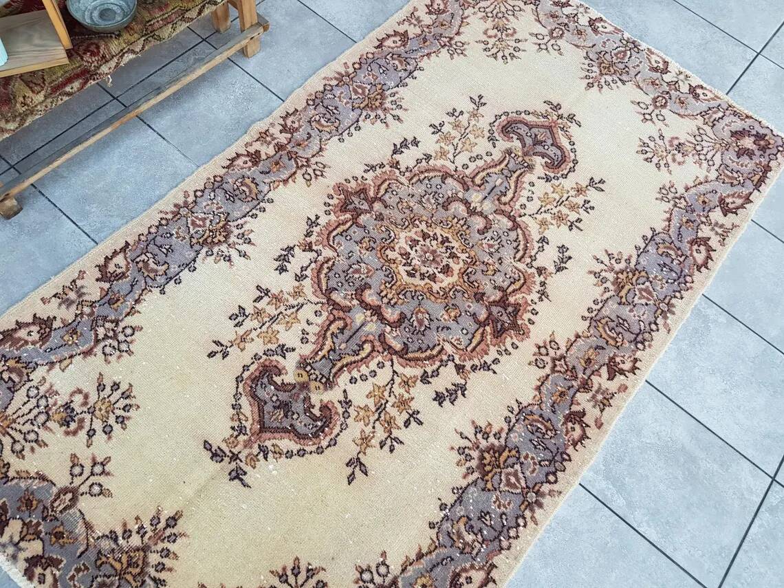 Decorative Turkish Area Vintage Rug skusku835